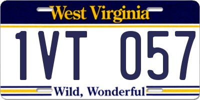 WV license plate 1VT057