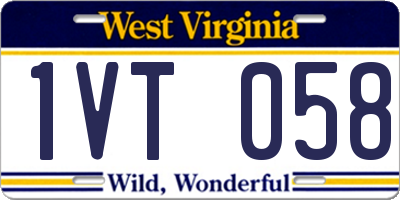 WV license plate 1VT058