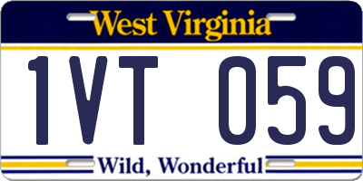 WV license plate 1VT059