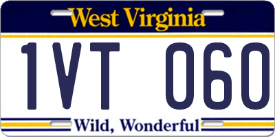 WV license plate 1VT060