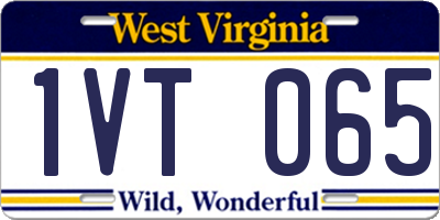 WV license plate 1VT065