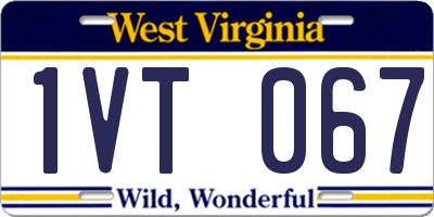 WV license plate 1VT067
