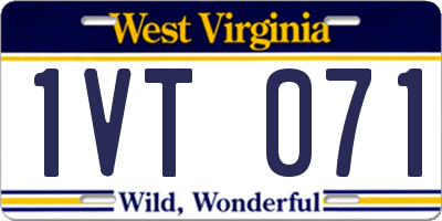 WV license plate 1VT071