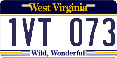 WV license plate 1VT073