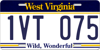 WV license plate 1VT075