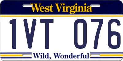 WV license plate 1VT076