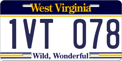 WV license plate 1VT078
