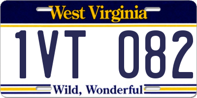 WV license plate 1VT082