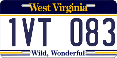 WV license plate 1VT083