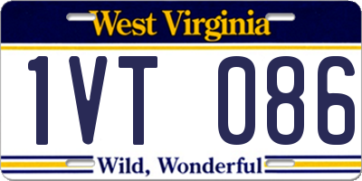 WV license plate 1VT086
