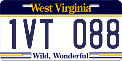 WV license plate 1VT088