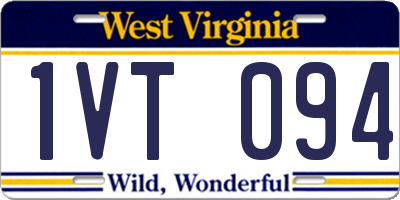 WV license plate 1VT094