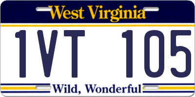 WV license plate 1VT105