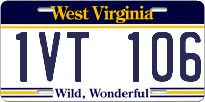 WV license plate 1VT106