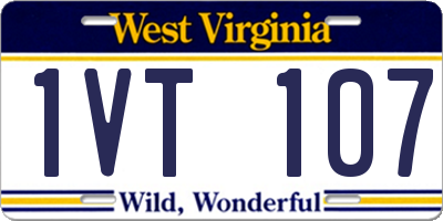 WV license plate 1VT107