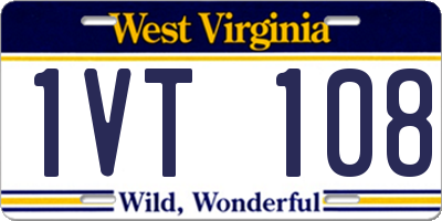 WV license plate 1VT108