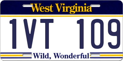WV license plate 1VT109
