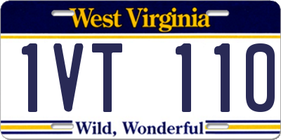 WV license plate 1VT110