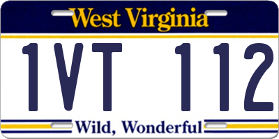WV license plate 1VT112