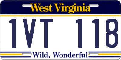 WV license plate 1VT118