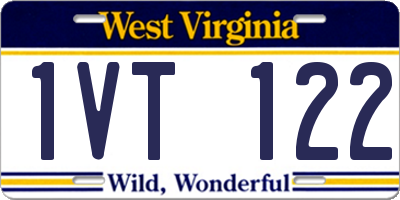 WV license plate 1VT122