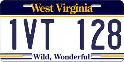 WV license plate 1VT128