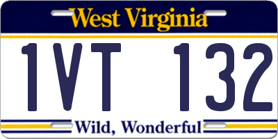 WV license plate 1VT132