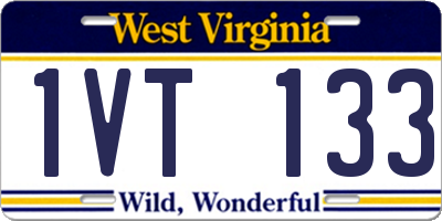 WV license plate 1VT133