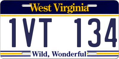WV license plate 1VT134