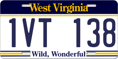 WV license plate 1VT138
