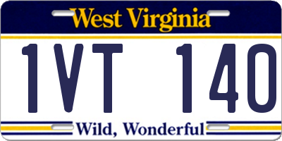 WV license plate 1VT140
