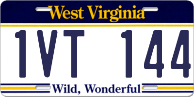 WV license plate 1VT144