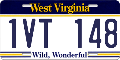 WV license plate 1VT148