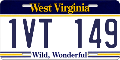 WV license plate 1VT149