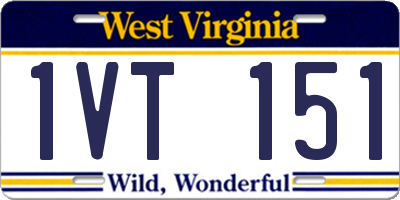 WV license plate 1VT151