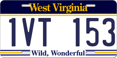 WV license plate 1VT153