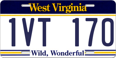 WV license plate 1VT170