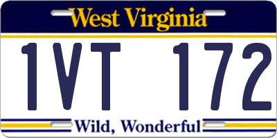 WV license plate 1VT172