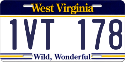 WV license plate 1VT178