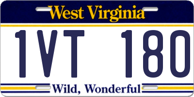 WV license plate 1VT180