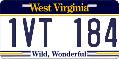 WV license plate 1VT184