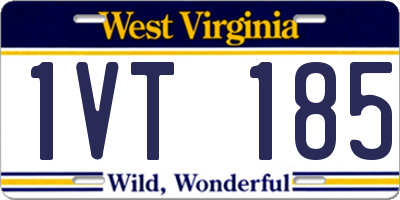 WV license plate 1VT185