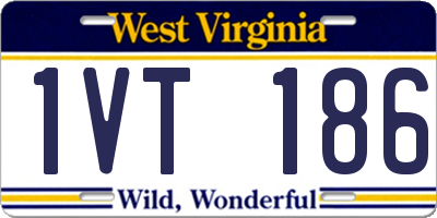 WV license plate 1VT186