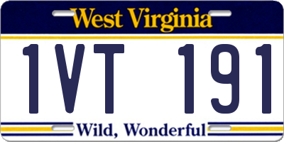 WV license plate 1VT191