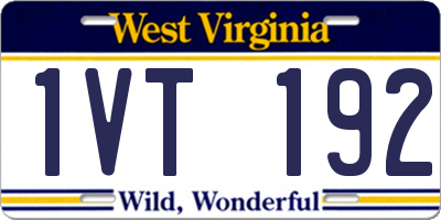 WV license plate 1VT192