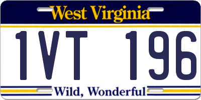 WV license plate 1VT196