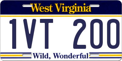 WV license plate 1VT200