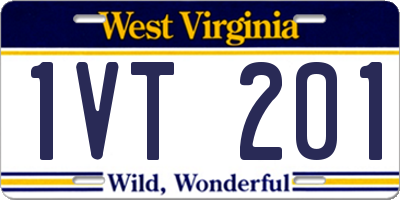 WV license plate 1VT201