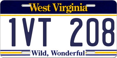 WV license plate 1VT208