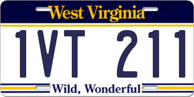 WV license plate 1VT211